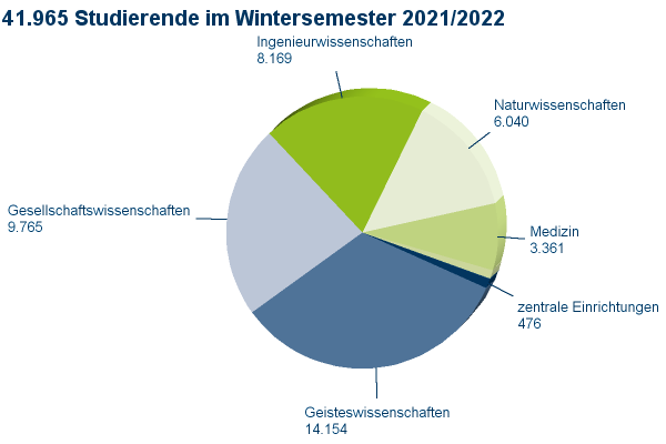 Studierende (Köpfe) nach Fächergruppen