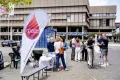 Photo: Stand at the forum in the middle of the RUB campus