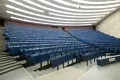 Photo: Interior view of the largest lecture hall in the Hörsaalzentrum Ost from bottom to top.