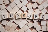 Schriftzug zeigt "Support"