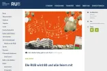 Ein Screenshot einer Detailansicht des Artikels im RUB Newsportal