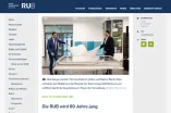 Screenshot des Artikels im Newsportal der RUB