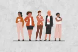 Grafische Darstellung verschiedene Frauen