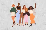 Grafische Darstellung von 5 Frauen