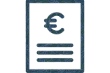 Grafik: Zeichnung eines Graphen mit dekorativ integrierten Wort-Elementen aus dem Bereich des Finanz- und Rechnungswesens.   