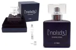 Das freigestellte Foto zeigt das Parfum Knowledge als Flakon mit und ohne Verpackung und als Rollerball-Phiole.