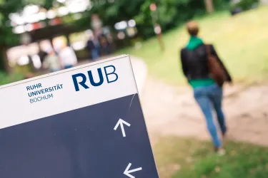 Wegweiser an der RUB