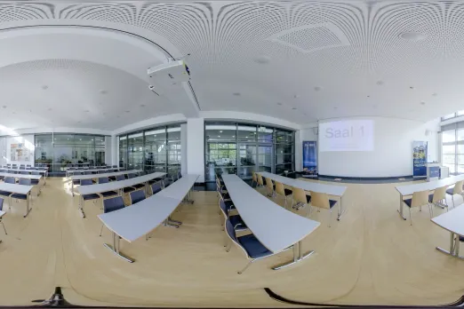 Foto: 360-Grad-Aufnahme von Saal 1 im Veranstaltungszentrum der Ruhr-Universität Bochum