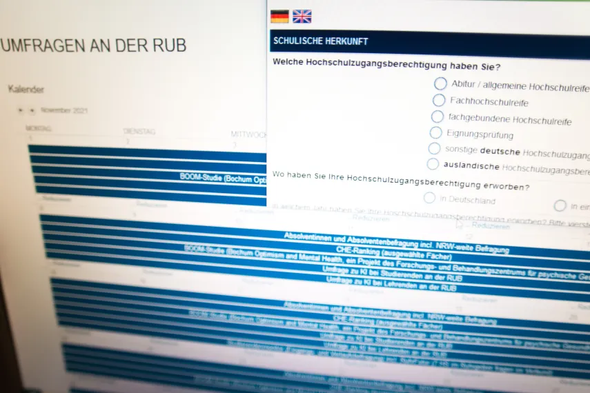 Kalender mit vielen Befragungsterminen