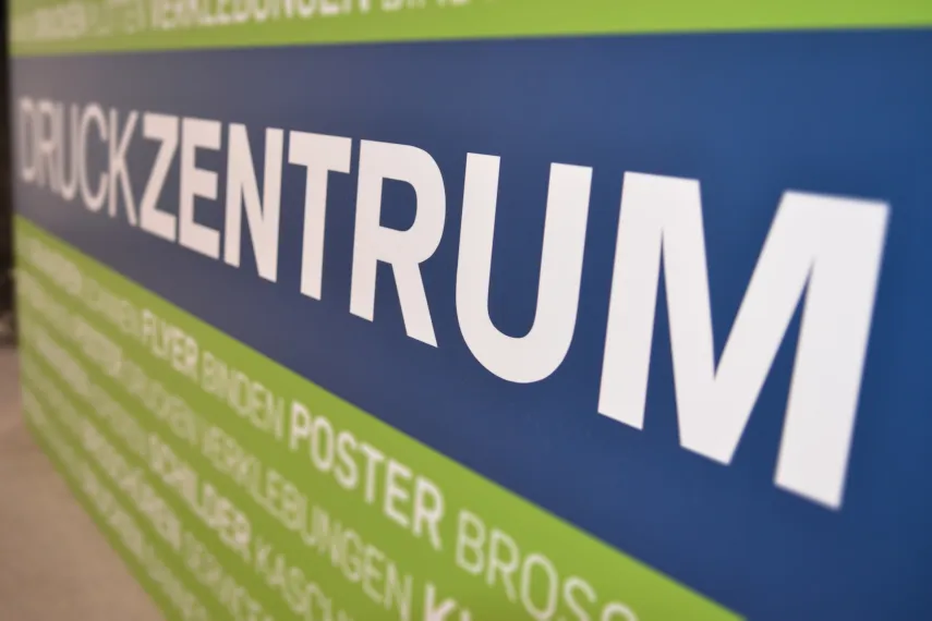Schild Druckzentrum