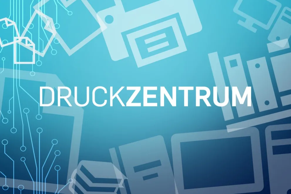Druckzentrum als grafische Darstellung.