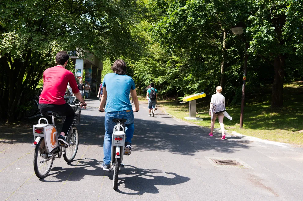 Fahrradfahren an der Ruhr-Universität Bochum