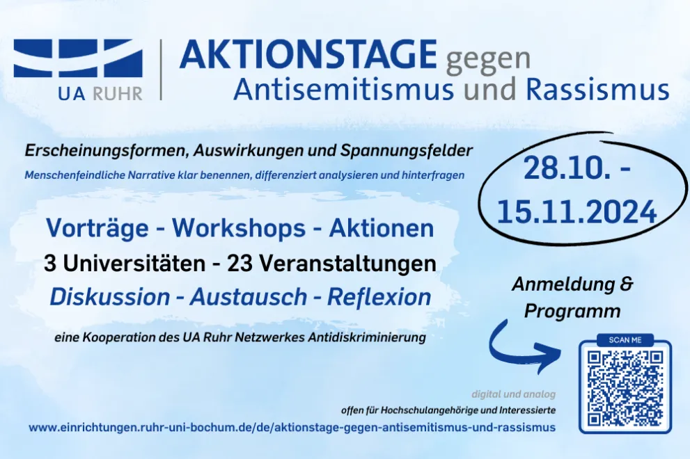 Aktionstage gegen Antisemitismus und Rassimsus des Netzwerks Antidiskriminierung UA Ruhr