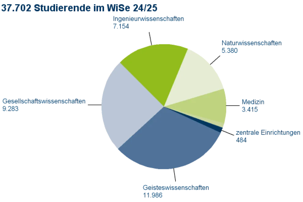 Studierende (Köpfe) nach Fächergruppen Studierende (Köpfe) nach Fächergruppen
