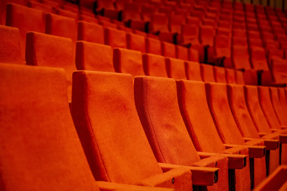 Foto: Organene Sitze im Großen Saal im Audimax