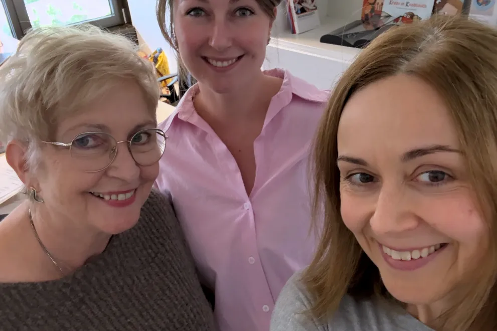 Das Team der Stabsstelle FGH: Vera, Sarah, Katina