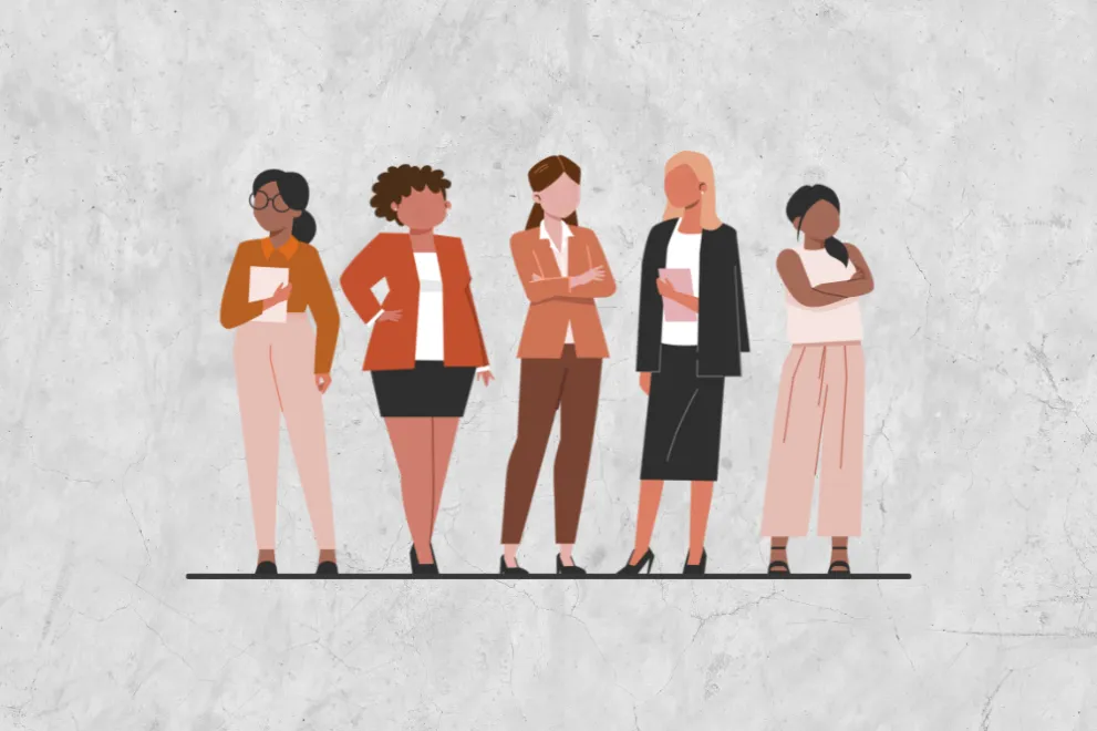 Grafische Darstellung verschiedene Frauen