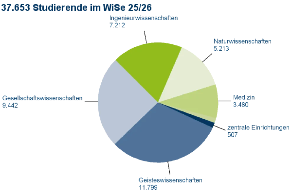 Studierende (Köpfe) nach Fächergruppen