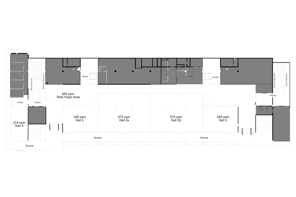 Foor plan of the Convention Center of Ruhr University Bochum